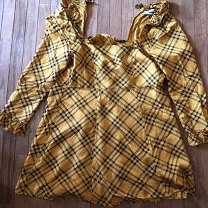 Urban Outfitters Yellow Plaid Dress